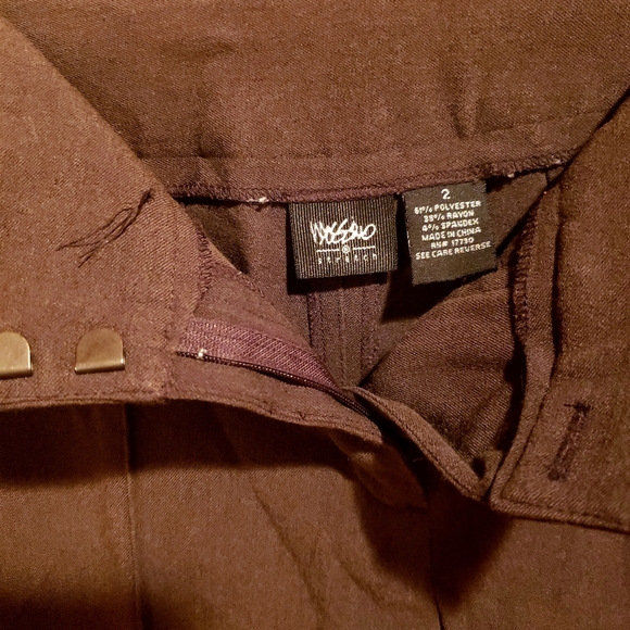Mossimo Brown Stretch Dress Slacks Size 2 Extra Long - Picture 4 of 6